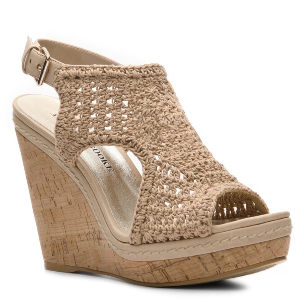 Audrey Brooke Crochet Natural Walta Wedges